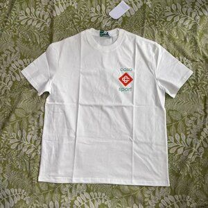 Casablanca White Casa Sport Small Logo T Shirt
